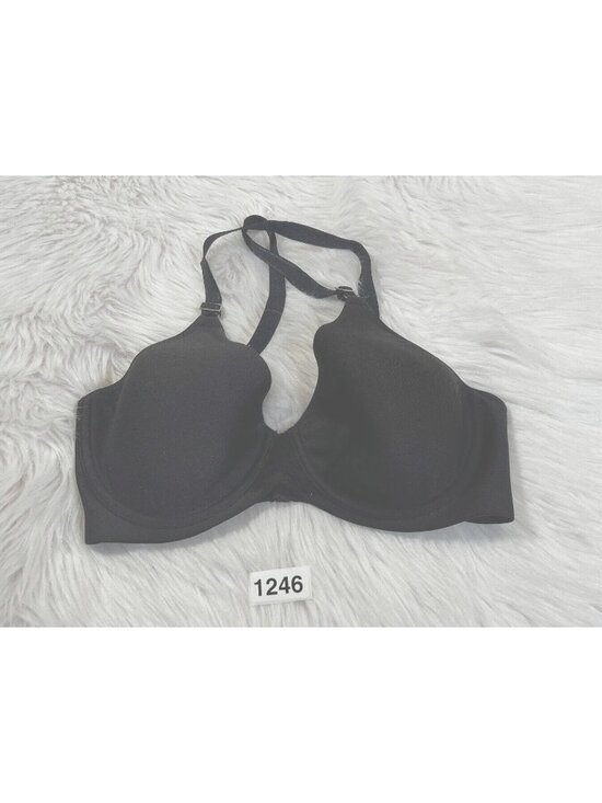 Hanes Other - Hanes Full Coverage Bra T-Shirt Padded Black Multi Criss Cross Straps Solid 34D